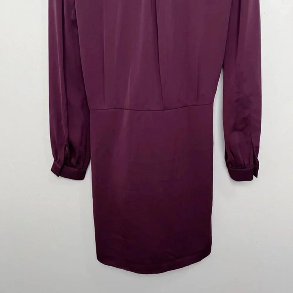 Diane Von Furstenberg  Womens 2 Dora Silk Wrap Dress Plum Color - Picture 12 of 13